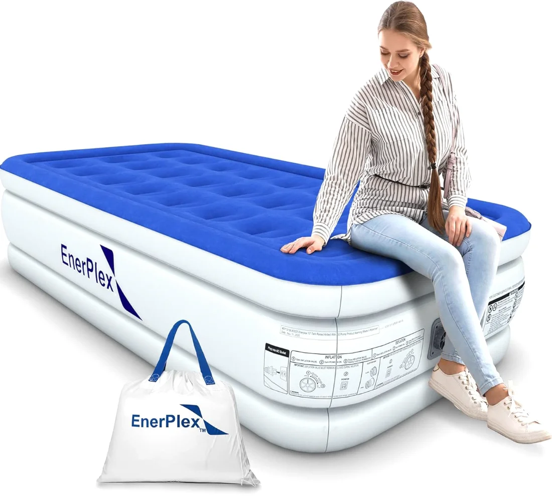EnerPlex 16-Inch Twin Airbed with Built-in Pump